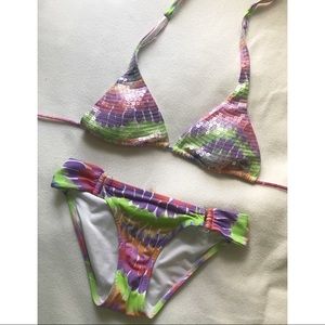 Multicolored Victoria's Secret Halter Bikini
